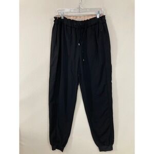 VAARA‎ Black High Waisted Jogger Pants Medium Drawstring Activewear Athleisure